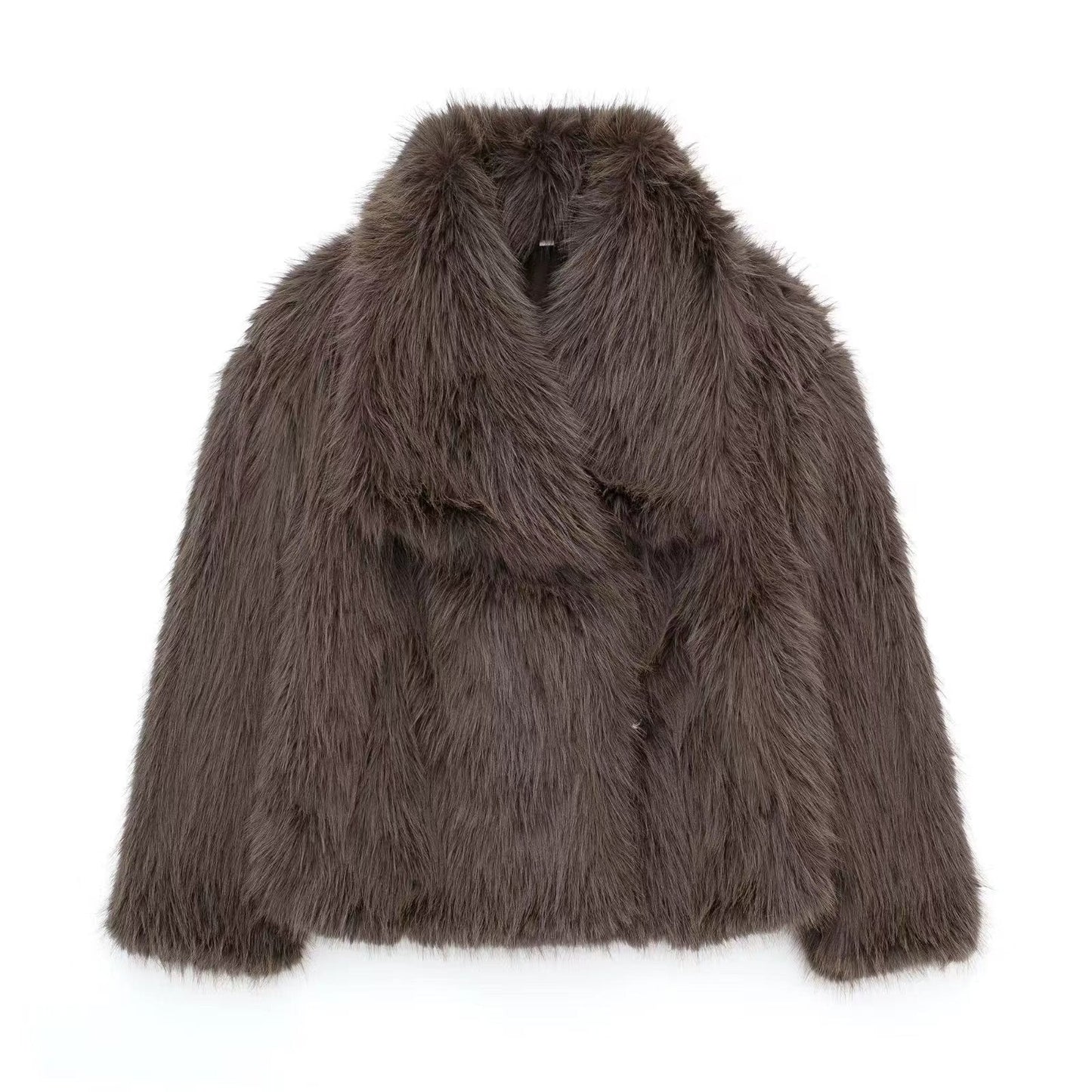 Manteau en peluche oversize en fausse fourrure hiver