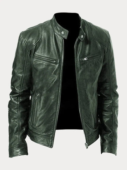 Blouson en cuir femme coupe motard