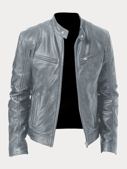 Blouson en cuir femme coupe motard