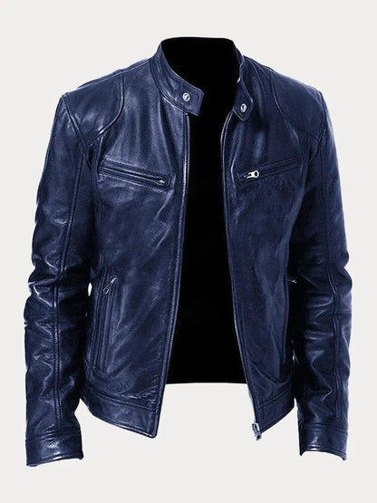 Blouson en cuir femme coupe motard