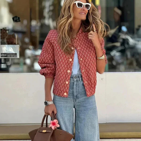 Stylische Damenjacke mit Farben - IdealeKleiden