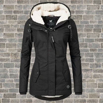 Manteau long élégant en fausse fourrure