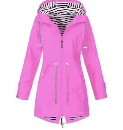 Veste à capuche mi-longue pour femme légère et respirante