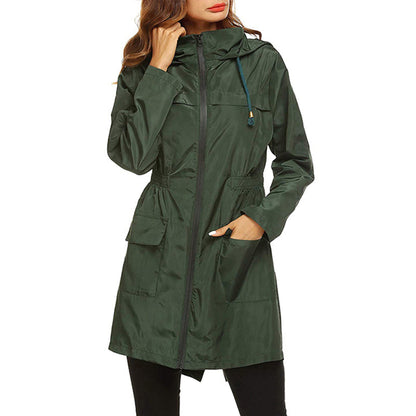 Veste de pluie imperméable légère pour femme