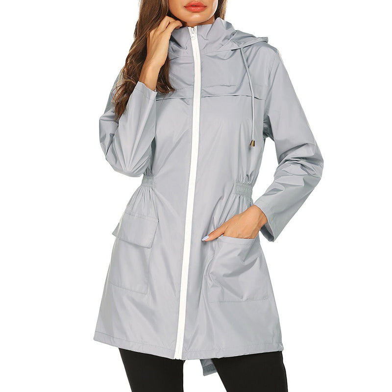 Veste de pluie imperméable légère pour femme