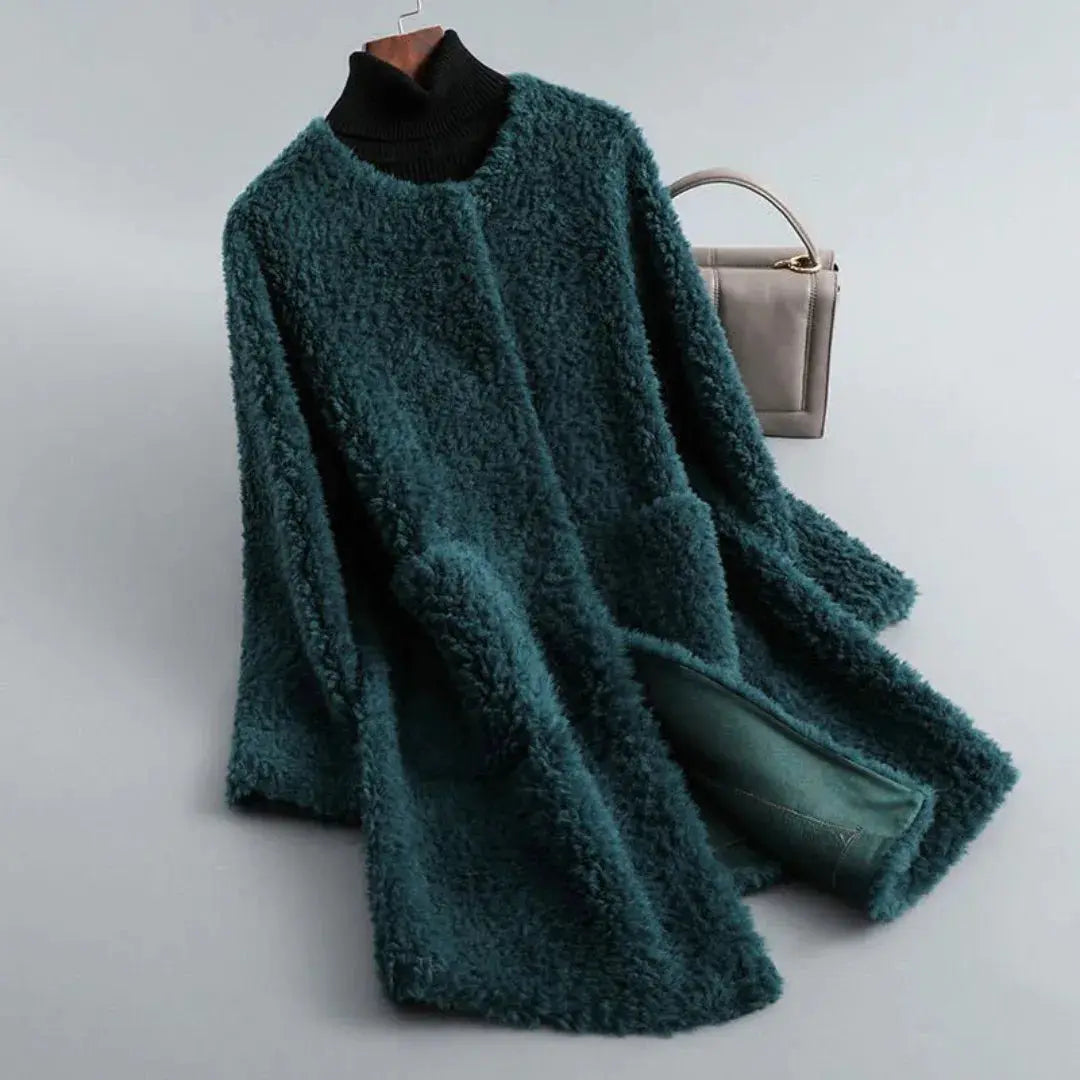 Manteau de luxe en peau d'agneau pour femme