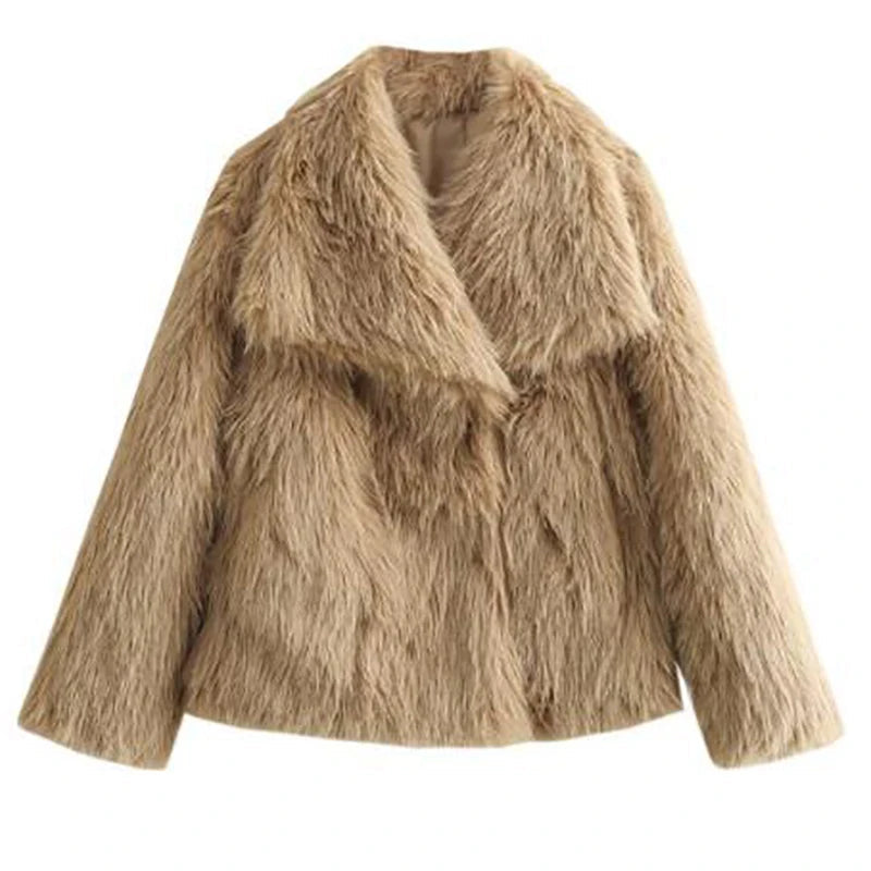 Veste en fausse fourrure élégante pour femme - Manteau d'hiver léger au design raffiné