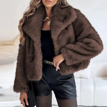 Veste en fausse fourrure élégante pour femme - Manteau d'hiver léger au design raffiné