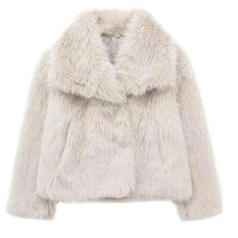 Veste en fausse fourrure élégante pour femme - Manteau d'hiver léger au design raffiné
