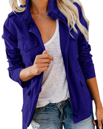 Veste utilitaire pratique à 4 poches en coton