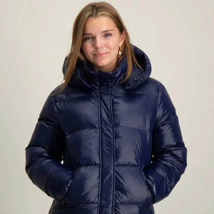 Leichte Damen Winterjacke Daunen Kapuze - IdealeKleiden