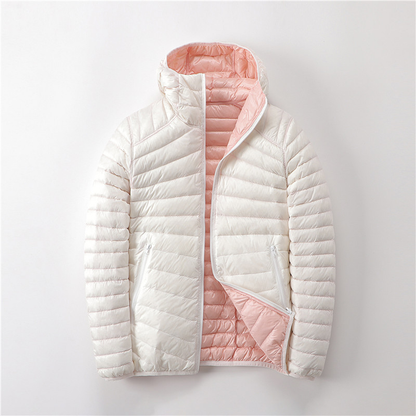 Damen Wintermantel Übergangsjacke Kapuze Puffer - IdealeKleiden