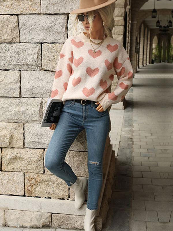 Damen Pullover Herbst Winter Strick - IdealeKleiden