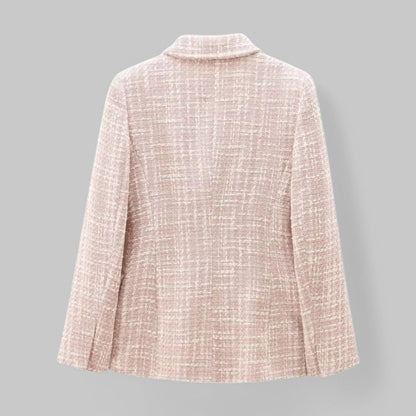 Damenblazer Pink Tweed Klassik Design - IdealeKleiden