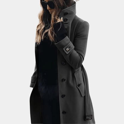 Trench-coat élégant femme hiver
