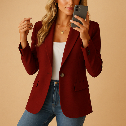 Maßgeschneiderter Blazer Elegant Stretch - IdealeKleiden