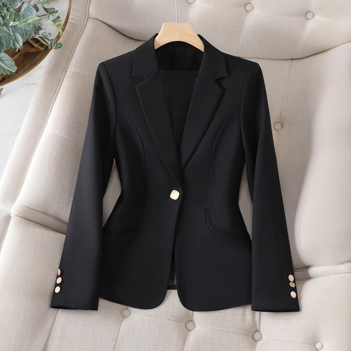 Veste tailleur femme Cintrée Élégante Noire