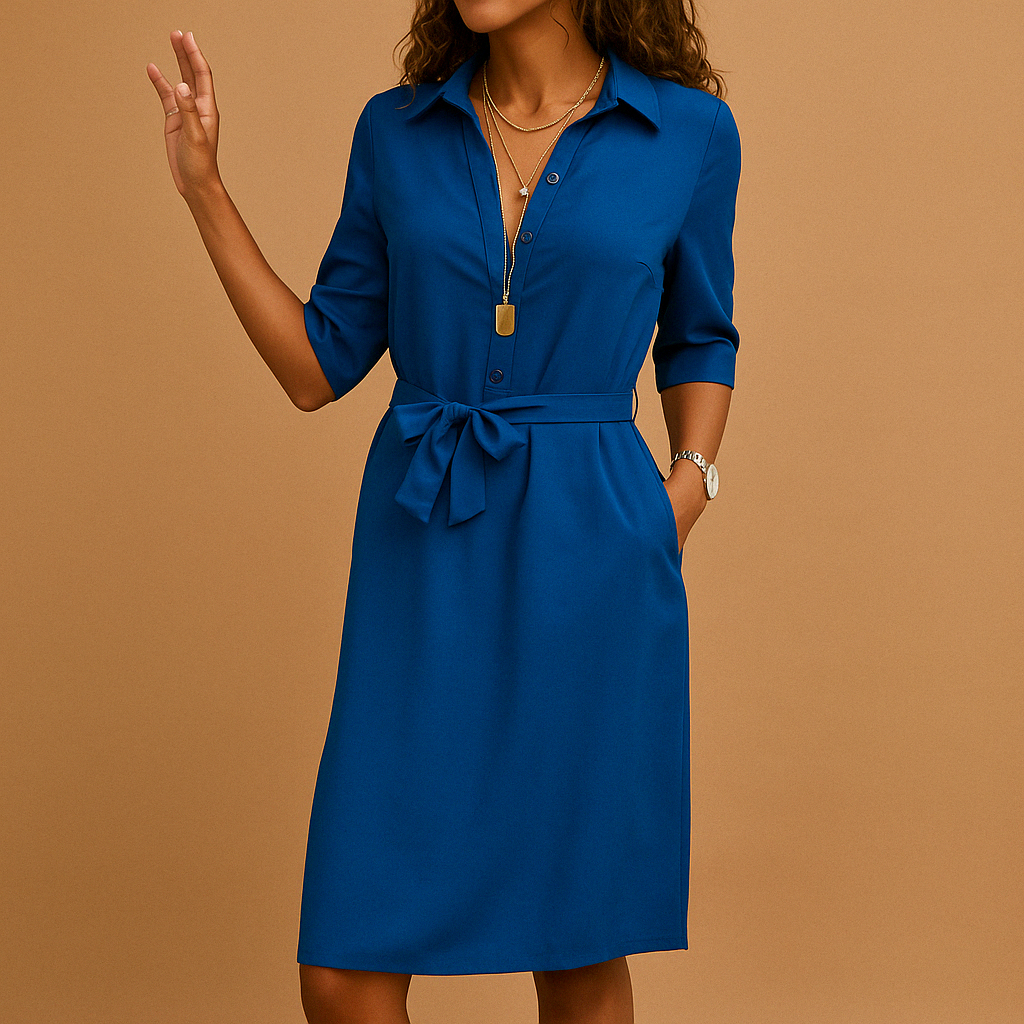 Robe de printemps fleurie pour femme avec ceinture