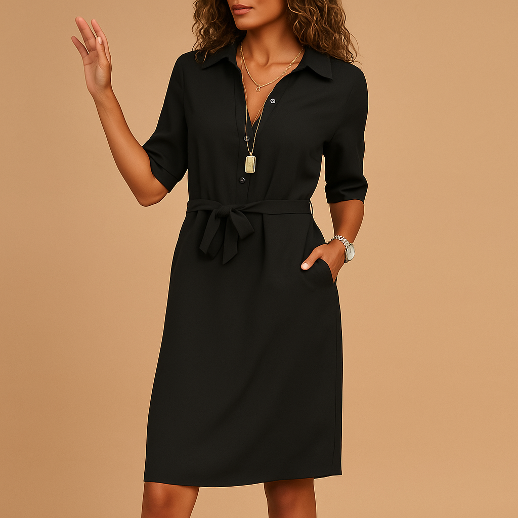 Damen Frühlingskleid Blumenmuster Mit Gürtel - IdealeKleiden