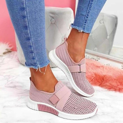Chaussures de sport femme modernes à lacets élastiques