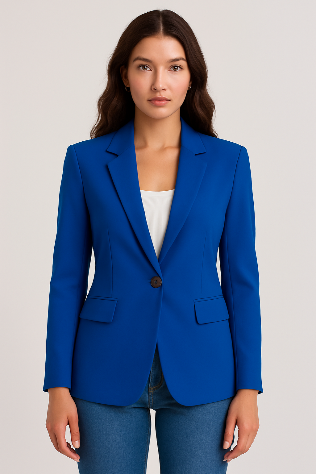 Blazer sur mesure slim fit bleu élégant