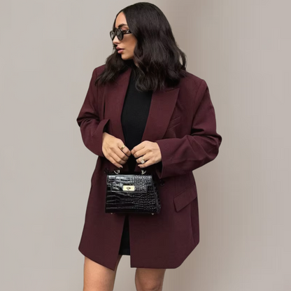 Blazer bordeaux élégant pour femme