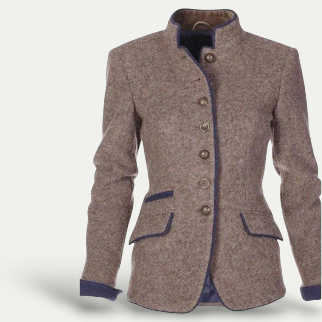 Stylischer Kurzblazer Mit Stehkragen – Elegantes Casual Design - IdealeKleiden