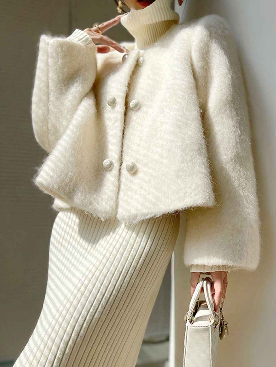 Manteau court élégant pour femme, à la mode