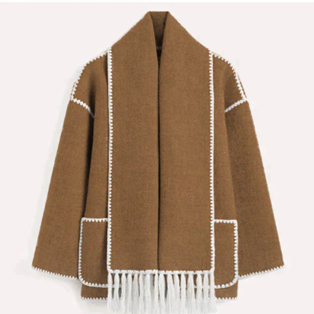 Veste oversize pour femme avec col châle Design élégant