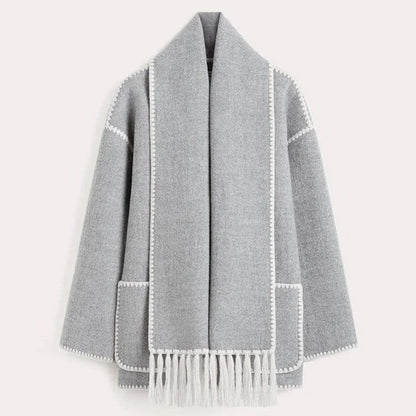 Veste oversize pour femme avec col châle Design élégant