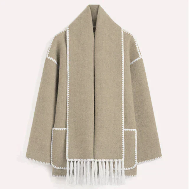 Veste oversize pour femme avec col châle Design élégant
