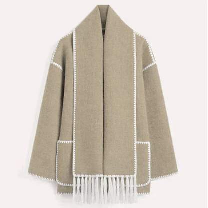 Veste oversize pour femme avec col châle Design élégant