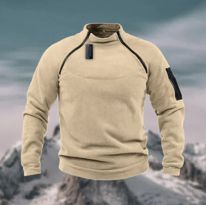 Pull-over homme en polaire chaude coupe-vent
