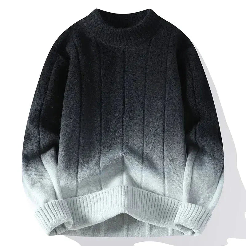 Pull en maille bicolore homme moderne