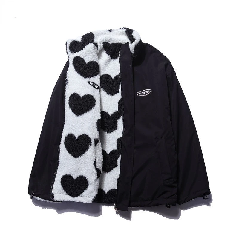 Manteau pour femme motif cœur tendance