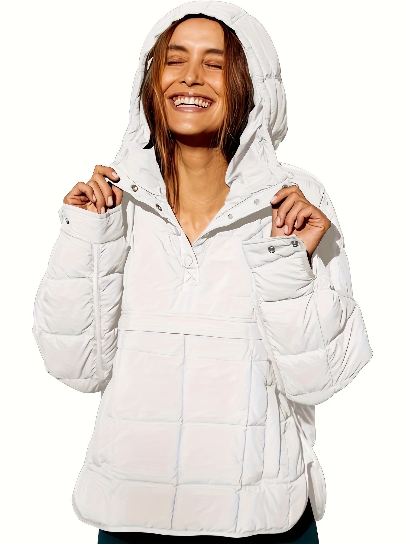 Manteau à Capuche Femme Chaud Moderne Élégant