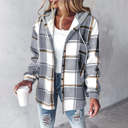 Veste d'automne élégante en laine pour femme