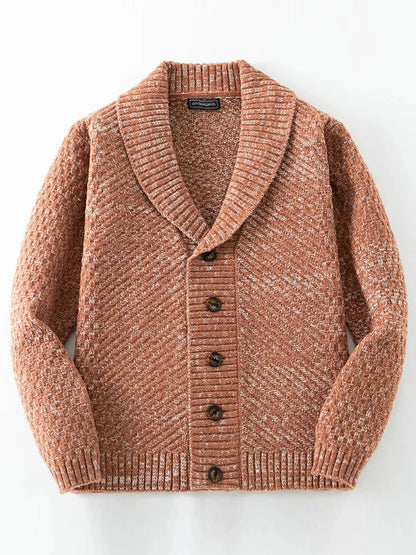 Cardigan en maille pour homme chaud confortable à boutons