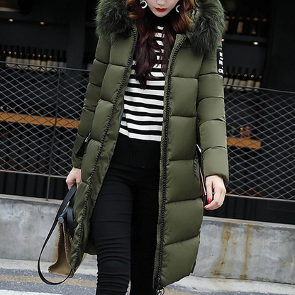 Manteau long élégant d'hiver pour femme
