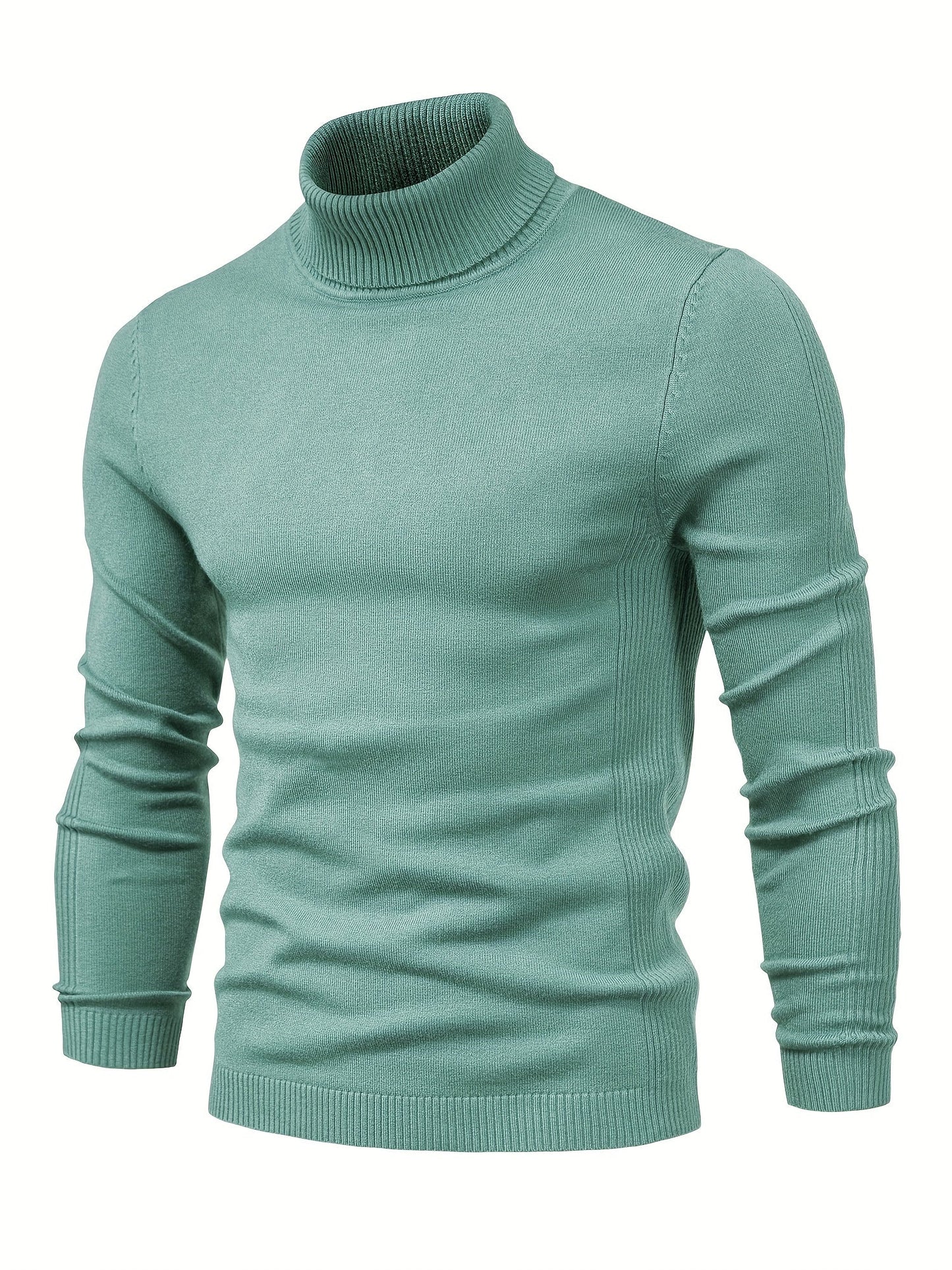 Pull col roulé homme en laine mérinos moderne et chaud