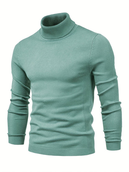 Pull col roulé homme en laine mérinos moderne et chaud