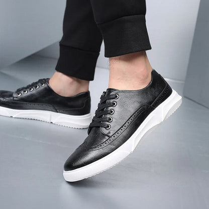 Stilvolle Herren Sneaker Leder Schuhe - IdealeKleiden