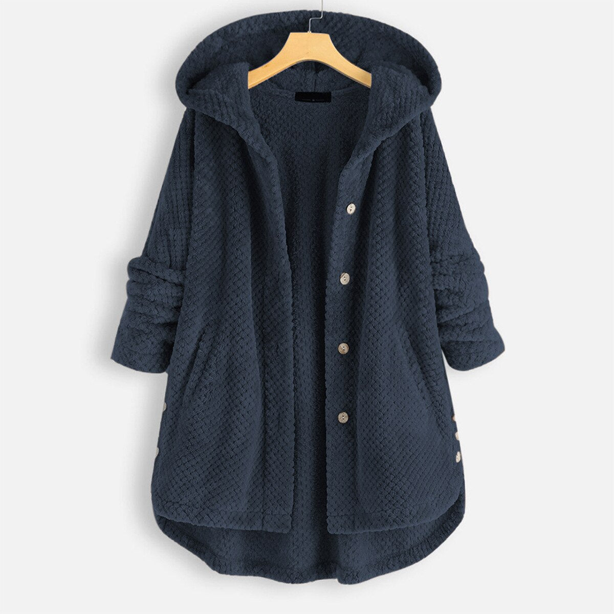 Große Damenjacke Kapuze Oversize Arabella - IdealeKleiden