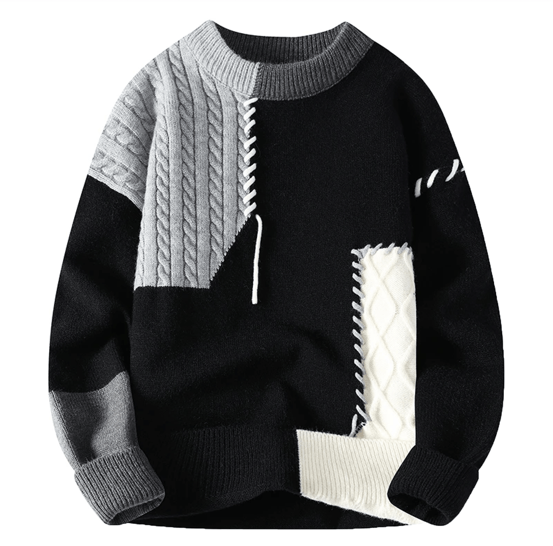 Pull moderne pour homme avec imprimé écusson stylé