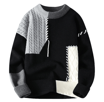 Pull moderne pour homme avec imprimé écusson stylé
