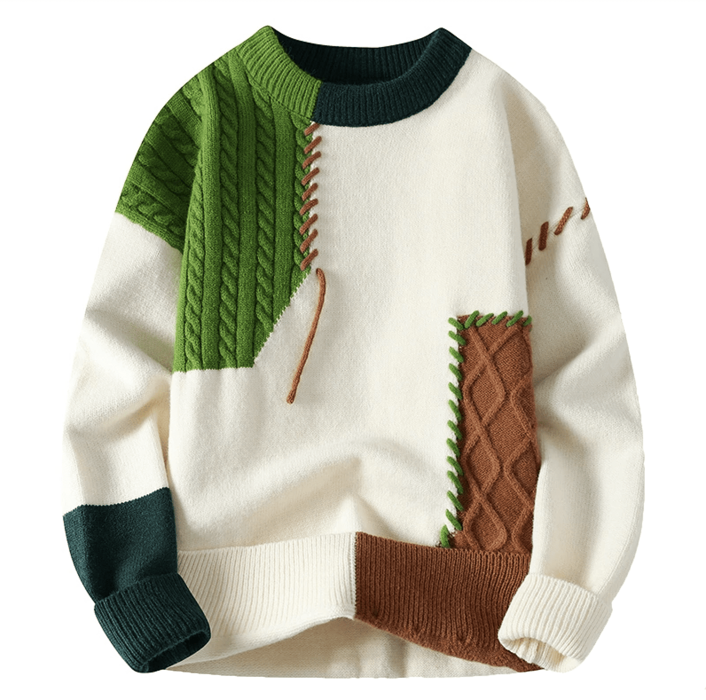 Pull moderne pour homme avec imprimé écusson stylé