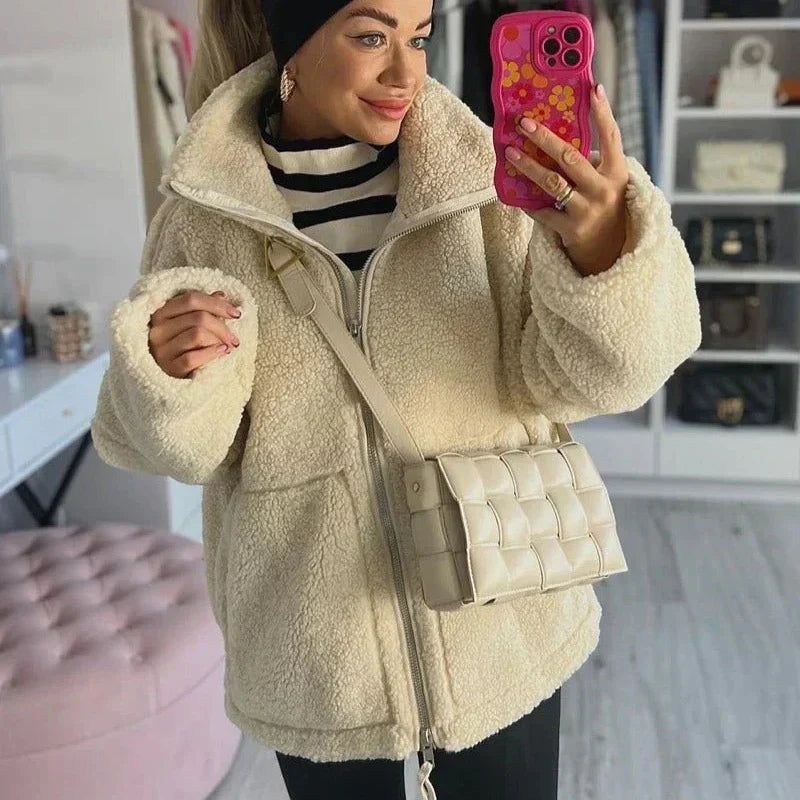 Veste en peluche pour femmes Douce et chaude