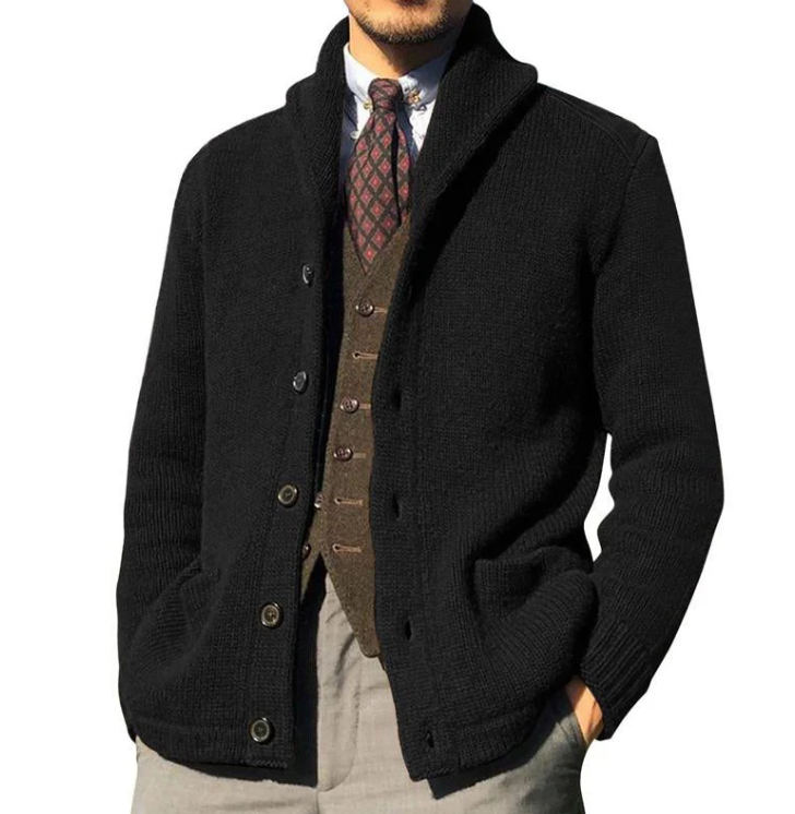 Veste élégante pour homme, tricotée classique