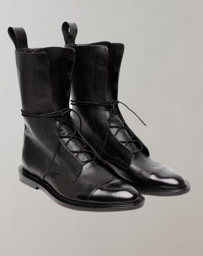 Bottes élégantes pour femmes en cuir verni brillant