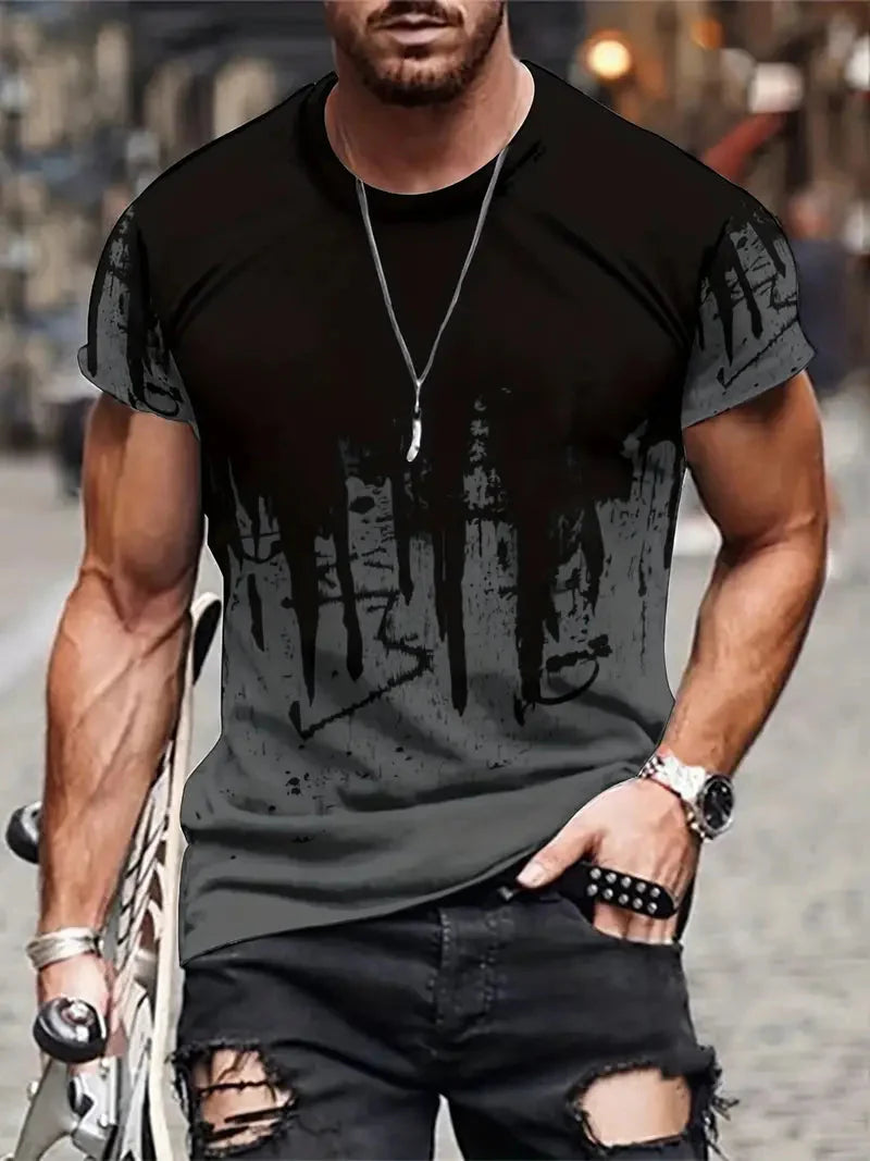 T-shirt homme gris motif Cool Splash
